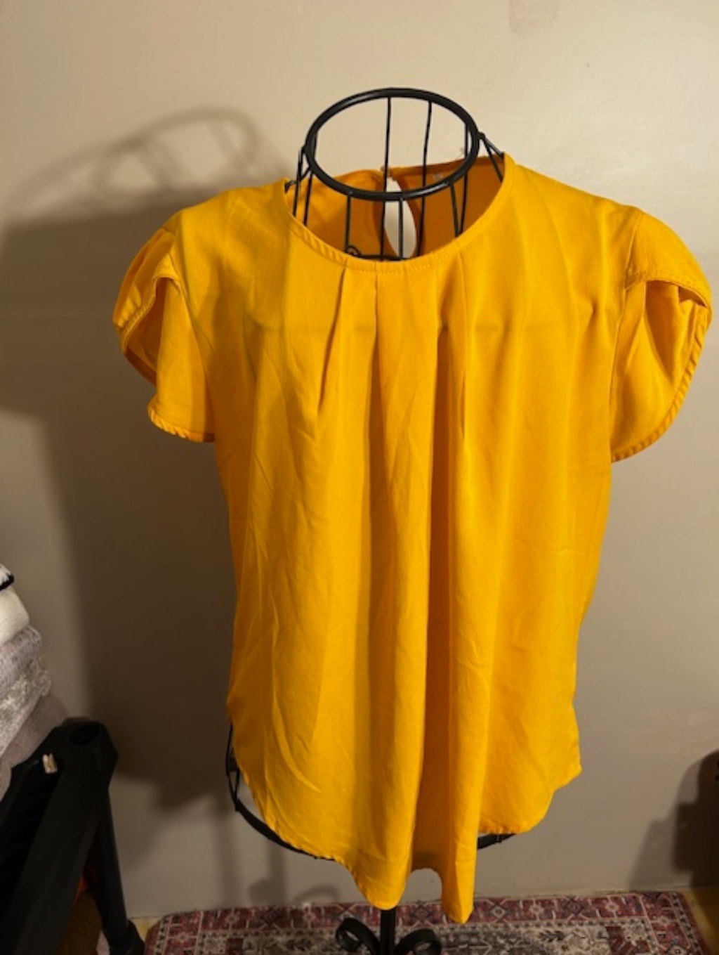 Size Extra Large Womens Shirt Top T Blouse Casual Dress Yellow